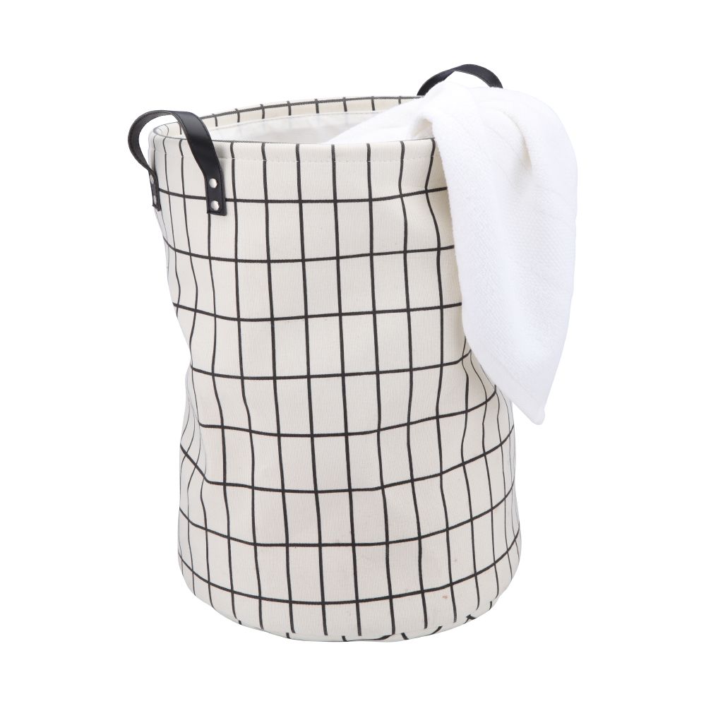 Aline Laundry Hamper D36x49 Cm Wt Bk Black Indexlivingmall Vietnam