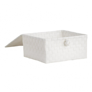 PASHA Basket Polypropylene White L25xW25xH12.5