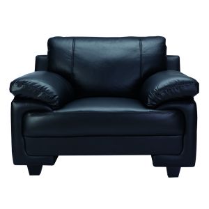 MARIZO Half leather 1/S sofa BK