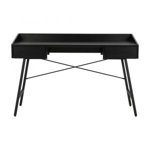 Bàn Làm Việc Gỗ Công Nghiệp TAARA Màu Đen W133xD55.5xH84Cm