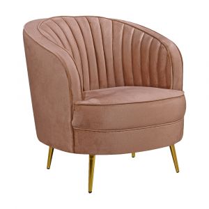 Sofa Đơn Polyester JOHANNES Màu Nâu W80xD80xH84Cm