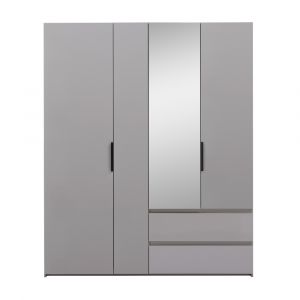 MAXI 4-Door Wardrobe, Engineered Wood, Grayish Brown, W180xD57xH220 Cm