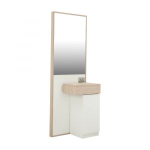 Bàn Trang Điểm Gỗ Công Nghiệp SHIBUYA Màu Gỗ Sồi Sáng  W62xD37.2xH180Cm