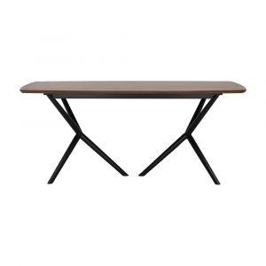 Bàn Ăn PIRO 180cm màu nâu/đen
