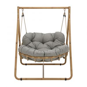 TASMAN Metal Swing Natural Wood W120xD120xH150 Cm