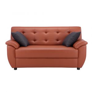 Sofa Băng Da PVC HUNS Màu Nâu W160xD77xH82Cm
