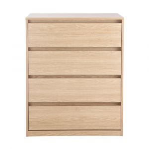 Tủ Ngăn Kéo Gỗ Công Nghiệp MOLLY Màu Gỗ W80xD49.7xH98.3Cm