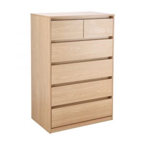 Tủ Ngăn Kéo Gỗ Công Nghiệp MOLLY Màu Gỗ W80xD49.7xH121Cm