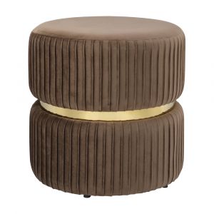 Ghế Đôn Vải  PLEAT Màu Nâu