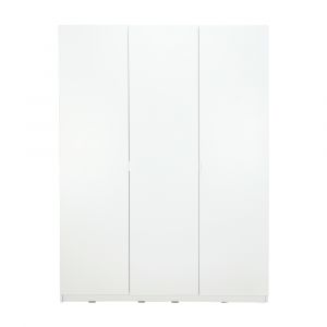 Tủ Quần Áo 3 Cánh Gỗ Công Nghiệp VASIM Màu Trắng W150xD58.6xH200Cm