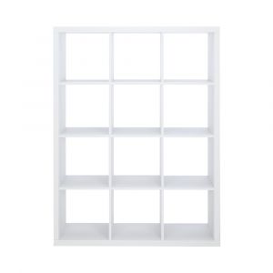 Kệ Đa Năng Gỗ MDF BLOCS SHELF Màu Trắng W111.1xD39.7xH146.1Cm
