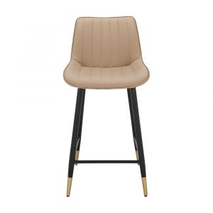 Ghế Quầy Bar Da PU CAMILLA Màu Nâu W46.5xD53xH104.5Cm