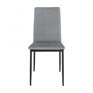 Ghế Ăn Vải Nhung CORBY Màu Xám W43.5xD53xH92Cm