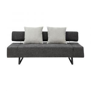 Sofa Giường Polyester NAOMI Màu Xám W190xD93xH82Cm