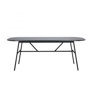 Bàn Ăn Gỗ Công Nghiệp BIANCA Màu Đen W200xD90xH76Cm