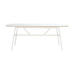 Bàn Ăn Gỗ Công Nghiệp BIANCA Màu Trắng W200xD90xH76Cm