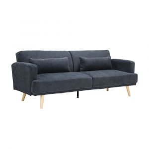 Sofa Giường Hana Vải 3 Chỗ xám Đậm