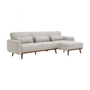 Hana Fabric Sofa Bed L-Shape Grey