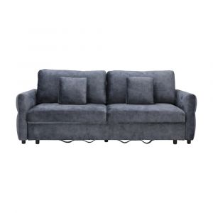 Darby F/B Pull Out Sofa Bed 3 Seat Dark Grey