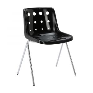 Black POLKA Plastic Dining Chair W55.9xD50.9xH76.8Cm