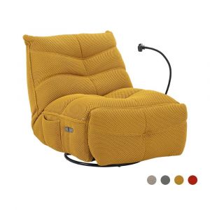 ROCKY Synthetic Fiber Electric Sofa Yellow W91.4xD108xH92.7Cm