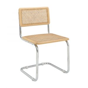 ASAHIKAWA Natural Rattan Dining Chair Wood Color