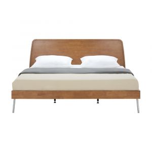 Giường Gỗ Cao Su ASAHIKAWA Màu Nâu 5 Ft