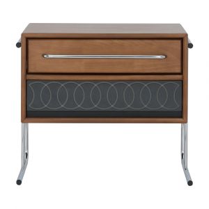 ASAHIKAWA Rubber Wood Bedside Cabinet Brown