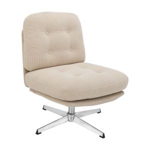 HUDSON Synthetic Fiber Armchair White W62xD77xH86 Cm