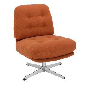 HUDSON Synthetic Fiber Armchair Orange W62xD77xH86 Cm