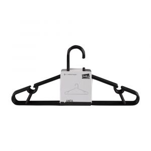 Móc Treo Quần Áo Nhựa PP Cloth Hanger 6 pcs BK Màu Đen W38xD0.7xH17Cm