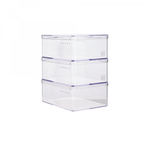 Hộp Đựng Giày Nhựa PS LUCAS Màu Trắng Trong W19.2xD28xH32.7Cm