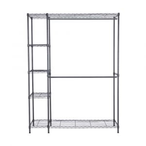 Kệ Treo Quần Áo Sắt ONDRIA Màu Xám W138xD45xH180Cm