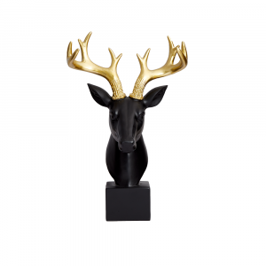 ROSCO Deer head sculpture BK/GD