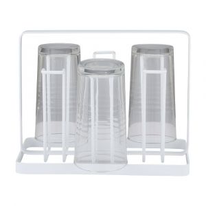 DONTE Metal Cup Holder White W23.3xD18.9xH18.5 Cm