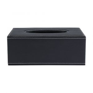 Hộp Đựng Khăn Giấy Da PU HARLOW Màu Đen W25xD13.5xH9 Cm
