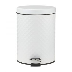 Thùng Rác Sắt FIONA Màu Trắng W20.5xD20.5xH28Cm