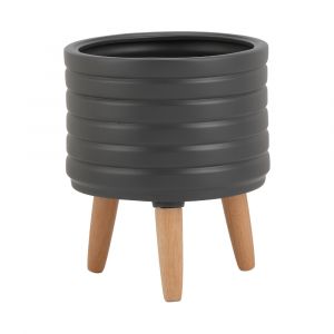 DEARO Stoneware plant pot w/stand DGY