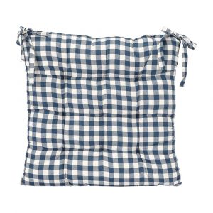 Đệm Ghế Tartan 40x40x8Cm xanh Dương