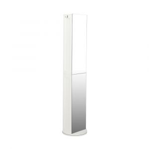 KIRIN Standing mirror+shelf WT/SV