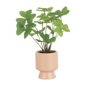 Chậu Cây Giả Nhựa PEVA OLIVERO Màu Xanh Lá W19xD19xH29Cm