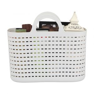 Giỏ Đựng Đồ Giặt Nhựa PE APRILA Màu Trắng W50xD26xH40Cm