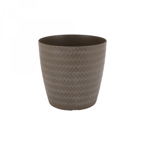 Chậu Trồng Cây Nhựa PP SANDOSA Màu Nâu W18xD18xH17Cm