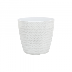 Chậu Trồng Cây Nhựa PP SANDOSA Màu Trắng W22xD22xH20Cm