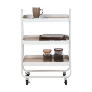 Kệ Đa Năng 3 Tầng Sắt ERIKA Màu Trắng W51.2xD77.8xH30Cm