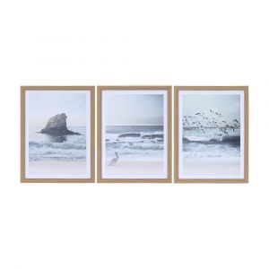 Tranh Bộ 3 Bức Nhựa PS SEABINA Nhiều Màu WxD xHCm