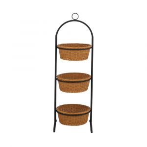 Giỏ Đựng Đồ Nhựa PE SAAN Màu Gỗ Tự Nhiên W34xD32.5xH103Cm