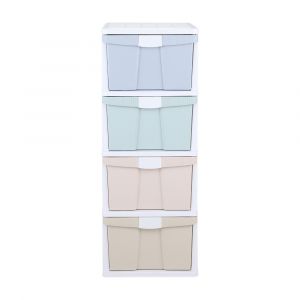 Tủ Nhựa ECO Màu Trắng W50xD40xH104Cm