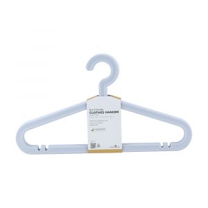 Móc Treo Quần Áo Nhựa PP ECO Màu Xanh Dương Nhạt W41.5xD0.42xH23.5Cm