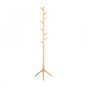Cây Treo Quần Áo Gỗ Cao Su ONITSUKA Màu Gỗ W42xD42xH175Cm